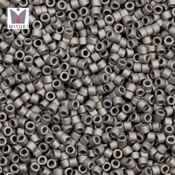 Perles Miyuki Delica (11/0) Metallic Silver Matted (2.8 grammes)