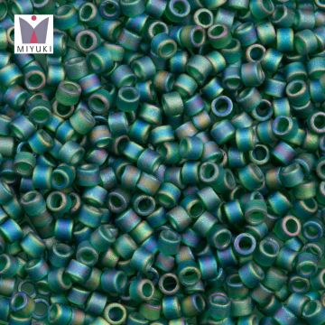 Perles Miyuki Delica (11/0) Emerald AB Matted (2.8 grammes)