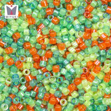 Perles Miyuki Delica (11/0) Luminous Green Mix (2.8 grammes)