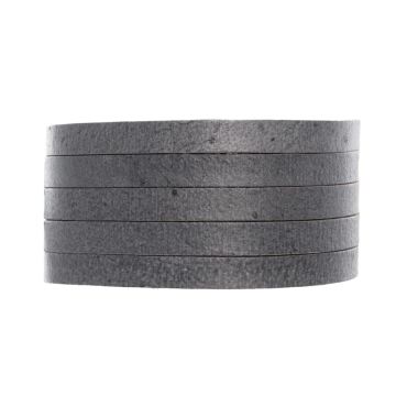 Lacet Cuir Plat (5 x 1.9 mm) Natural Dye Blue Grey (1 mètre)