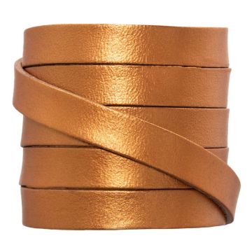 Lacet Cuir Plat (10 x 2 mm) Dusty Brown (1 mètre)