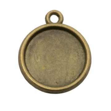 Breloque Serti (14 mm) Bronze (5 pièces)
