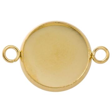 Connecteur Serti Acier Inoxydable (14 mm) Or (10 pièces)