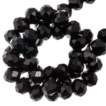 Perles Facettes Rondelles (3 x 2 mm) Sparkling Black (130 pièces)