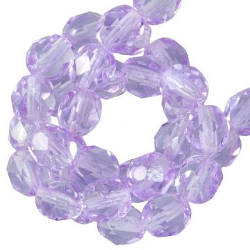 Perles Facettes Polies au Feu Tchèques (4 mm) Violet (50 pièces)