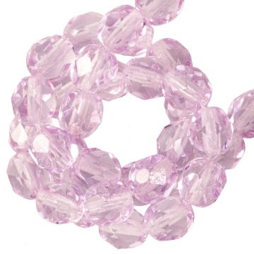 Perles Facettes Polies au Feu Tchèques (4 mm) Pink Amethyst (50 pièces)