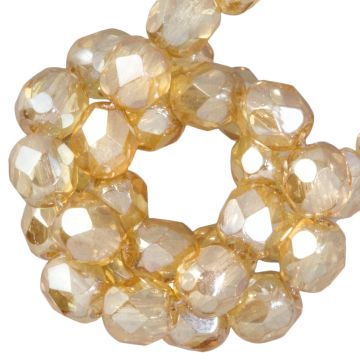 Perles Facettes Polies au Feu Tchèques (6 mm) Crystal Celsian (25 pièces)