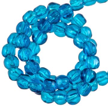 Perles Facettes Polies au Feu Tchèques (2.5 mm) Mykanos Blue (50 pièces)