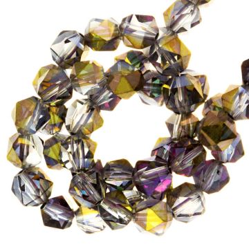 Perles Facettes (6 mm) Golden Half Plated (100 pièces)