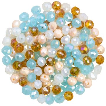 Perles Facettes Rondelles (6 x 5 mm) Light Salmon (140 pièces)