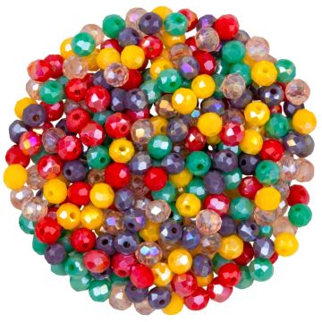 Perles Facettes Rondelles (4 x 3 mm) Pop of Color (400 pièces)