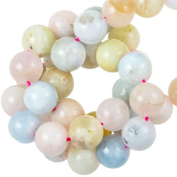 Perles Morganite (8 mm) 46 pièces