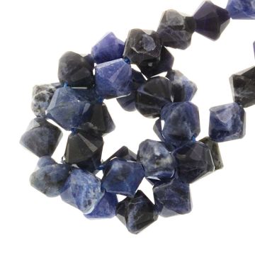 Perles Sodalite Bicone (6 x 6 mm) 62 pièces