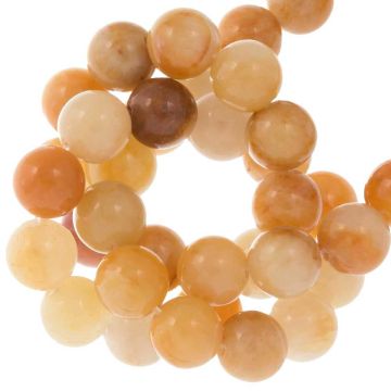 Perles de Jade Jaune (8 mm) 46 pièces