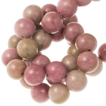 Perles Rhodonite (8 mm) 45 pièces