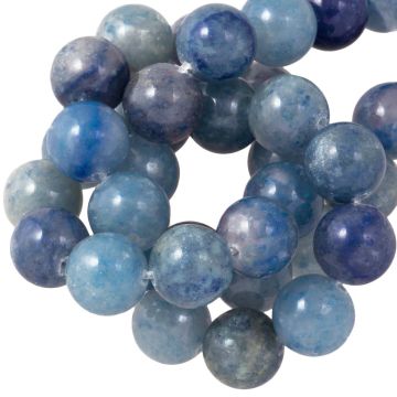 Perles Bleu Aventurine (8 mm) 45 pièces