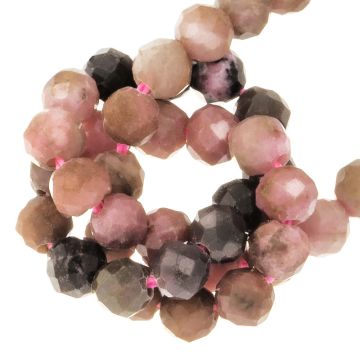 Perles Facettes Rhodonite (3 mm) 125 pièces