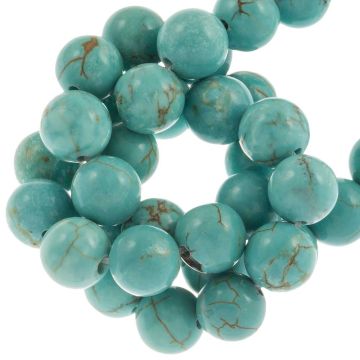 Perles Turquoise Sinkiang (8 mm) 46 pièces