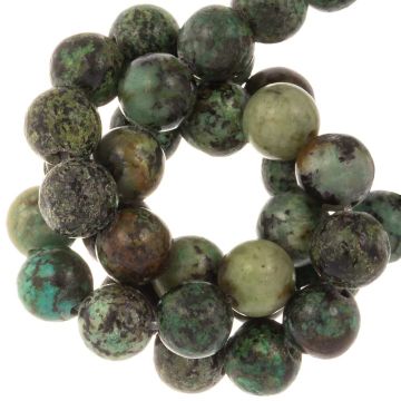 Perles Turquoise Africaine (8 mm) 45 pièces