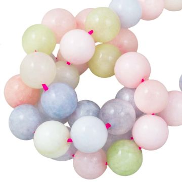 Perles Morganite (8 mm) 46 pièces