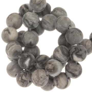 Perles Jasper Picasso Givrées (8 mm) 43 pièces