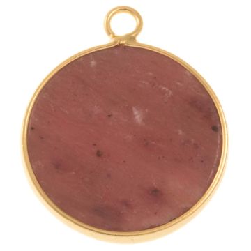 Pendentif Rhodochrosite (25.5 x 21 x 3 mm) Or (1 pièce)