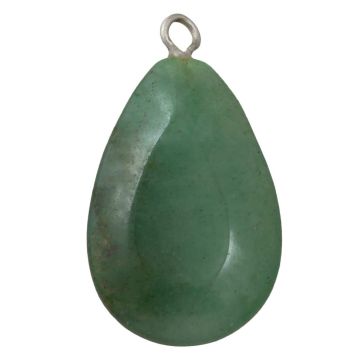 Pendentif Aventurine Verte Goutte (23 - 25 x 12 - 14 x 4 - 5 mm) 2 pièces