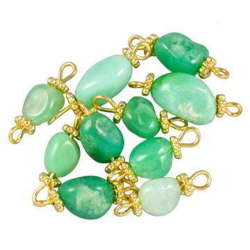 Connecteur Bijoux Jade (17 - 19 x 6 - 7.5 mm) Or (10 pièces)