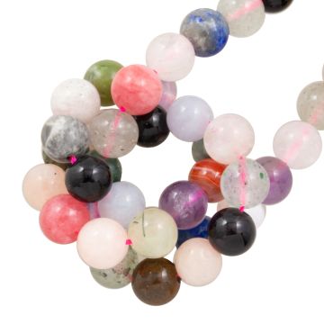 Mélange de Perles en Pierre Naturelle (6 mm) Mixed Stones (65 pièces)