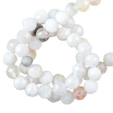 Perles Facettes Pierre de Lune Arc-en-Ciel (1.5 mm) 180 pièces