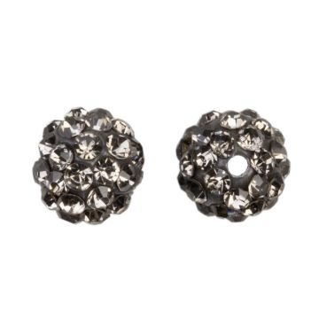 Perles Shamballa (4 mm) Black Diamond (5 pièces)