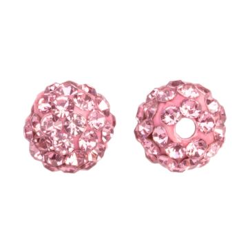 Perles Shamballa (4 mm) Orchid Smoke (5 pièces)