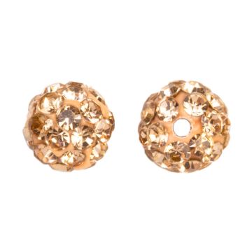 Perles Shamballa (4 mm) Light Peach (5 pièces)