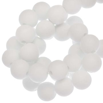 Perles Acryliques Mat (6 mm) White (100 pièces)