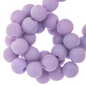 Perles Acryliques Mat (8 mm) Pastel Purple (100 pièces)