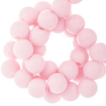 Perles Acryliques Mat (8 mm) Baby Pink (100 pièces)