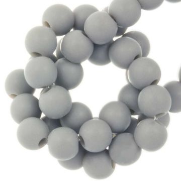 Perles Acryliques Mat (6 mm) Light Grey (100 pièces)