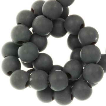 Perles Acryliques Mat (4 mm) Dark Grey (500 pièces)