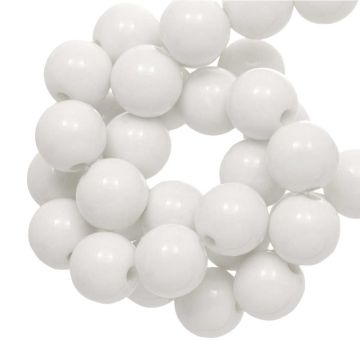 Perles Acryliques (6 mm) White (100 pièces)