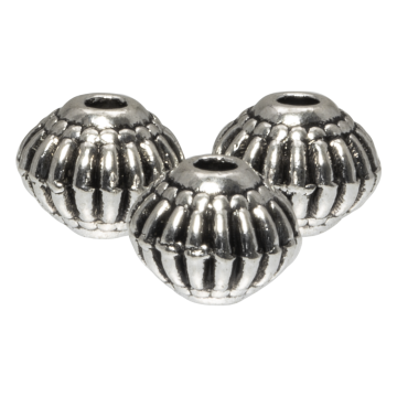 Perles en Métal (8 x 6.5 mm) Argent Antique (40 pièces)  