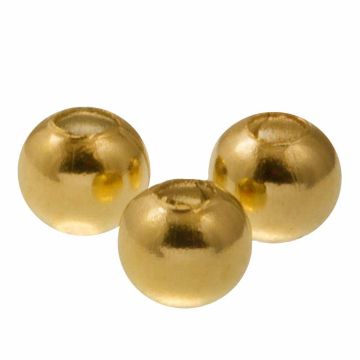 Perles Acier Inoxydable (4 mm) 18K Gold Ion Plated (25 pièces)