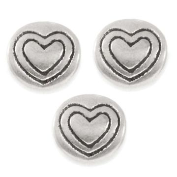 Perles en Métal (6 x 3 mm) Argent Antique (10 pièces) 