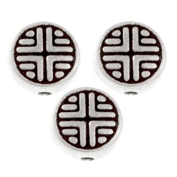 Perles en Métal (6.5 x 3 mm) Argent Antique (10 pièces) 