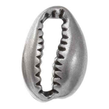 Perles Coquillage Cauris (17 x 12 x 5.5 mm) Argent Antique (2 pièces)