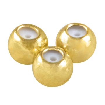 Perles Métalliques avec intérieur en Silicone (3 x 2.5 mm) 18K Gold Plated (5 pièces)