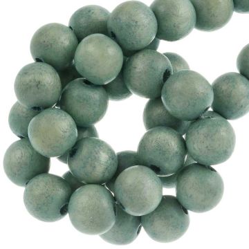 perles en bois bleu misty coulour vintage