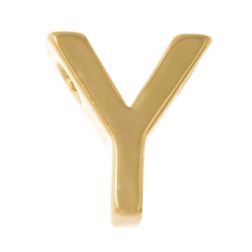 Perle Lettre Alphabet Métal Y (8.5 x 7.5 x 3 mm) Or (1 pièce)