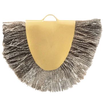 Pompon (28 x 35 x 3 mm) Tan / Or (2 pièces)