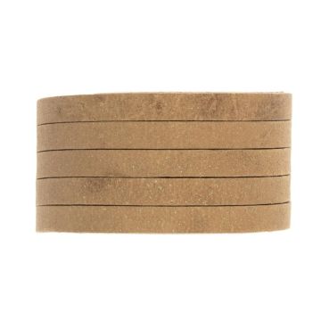 Lacet Cuir Plat (5 x 2 mm) Natural Dye Light Brown (1 mètre)