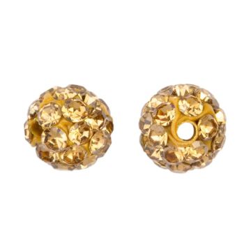 Perles Shamballa (8 mm) Camel Tan (5 pièces)